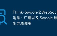 Think-Swoole之WebSocket消息、广播以及 Swoole 原生方法调用