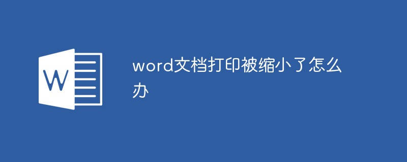 word文档打印被缩小了怎么办