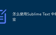 怎么使用Sublime Text 中的宏