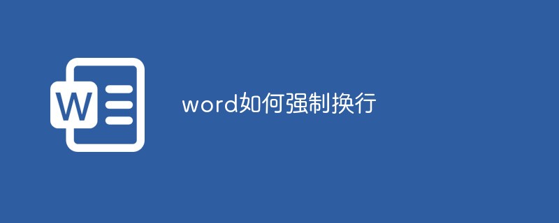 word如何强制换行