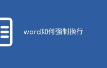 word如何强制换行
