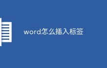 word怎么插入标签
