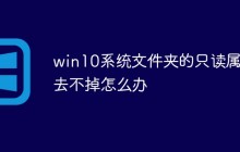 win10系统文件夹的只读属性去不掉怎么办