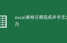 excel表格日期变成井号怎么办