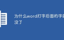 为什么word打字后面的字就没了