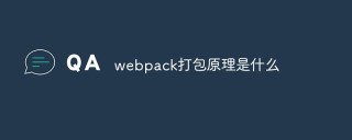 What is the packaging principle of webpack?