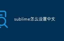 sublime怎么设置中文
