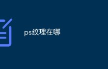 ps纹理在哪