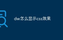 dw怎么显示css效果