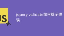 jquery validate如何提示错误