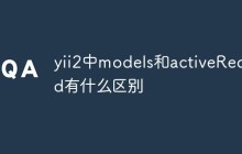 yii2中model和activeRecord有什么区别