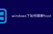 windows下如何刷新host