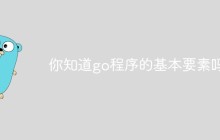 你知道go程序的基本要素吗