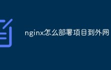 nginx怎么部署项目到外网