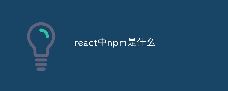 What is npm in react