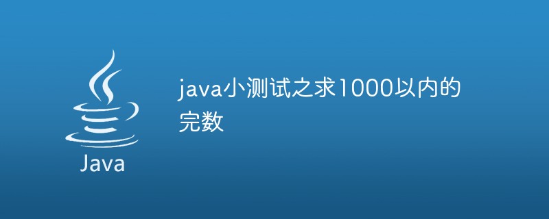 Der kleine Java-Test versucht, die Zahl innerhalb von 1000 zu vervollständigen