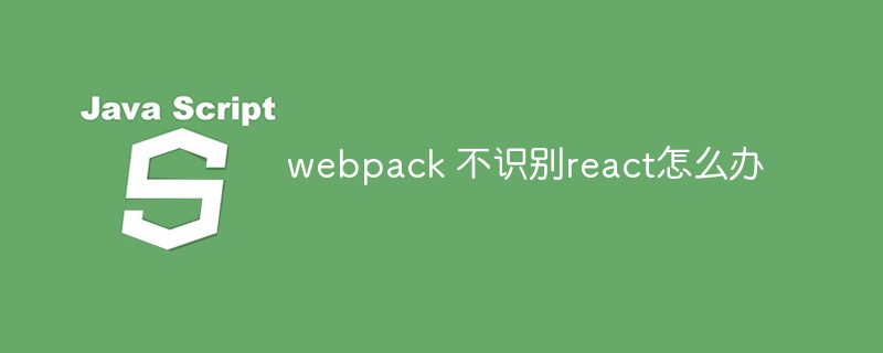 webpack이 반응을 인식하지 못하면 어떻게 해야 하나요?