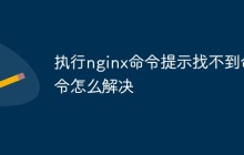 执行nginx命令提示找不到命令怎么解决