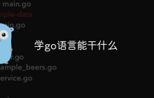 学go语言能干什么