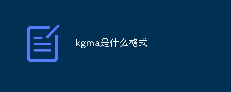 What is the format of kgma?