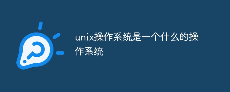 unix作業系統是一個什麼的作業系統