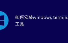 如何安装windows terminal工具