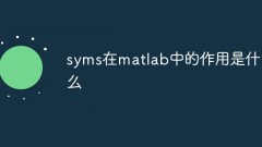 What is the role of syms in matlab