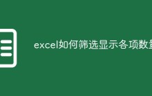 excel如何筛选显示各项数量