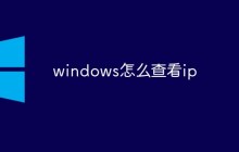 windows怎么查看ip