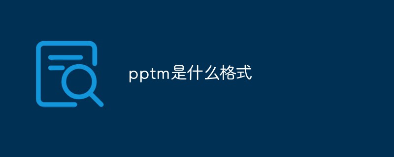 What is the format of pptm?