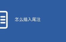怎么插入尾注
