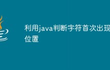 利用java判断字符首次出现的位置