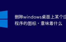 删除windows桌面上某个应用程序的图标，意味着什么