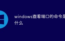 windows系统查看端口的命令是什么