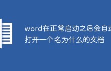 word在正常启动之后会自动打开一个名为什么的文档