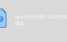 redis可以采用什么方式实现限流