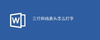 三行斜线表头怎么打字