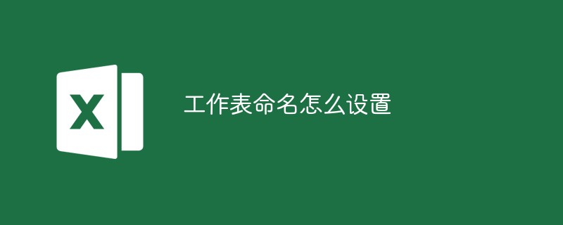 워크시트 이름 지정을 설정하는 방법