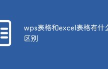 wps表格和excel表格有什么区别