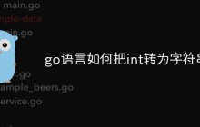 go语言如何把int转为字符串