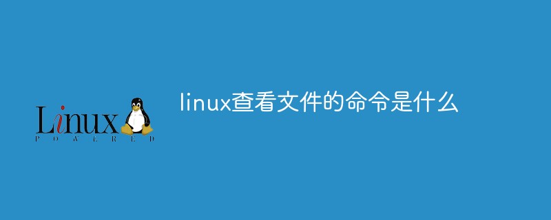 linux查看檔案的指令是什麼