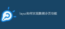 layui如何实现数据分页功能