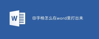 田字格怎么在word里打出来