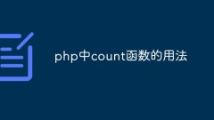 How to use the count function in php