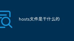 hosts文件是干什么的