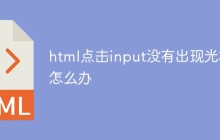 html点击input没有出现光标怎么办