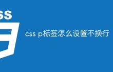 css p标签怎么设置不换行
