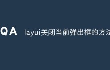 layui关闭当前弹出框的方法