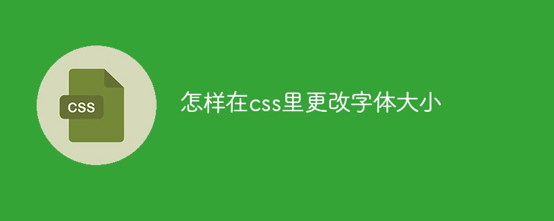 怎样在css里更改字体大小