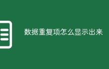 数据重复项怎么显示出来